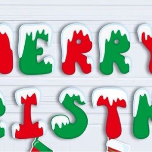 Vibrant merry Christmas Letter garage door magnets